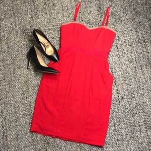 BCBGMaxAzria Red Form fitting Dress